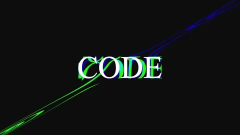 Digital code text glowing with glitch effects during a technological presen.. Stock Footage 344037015