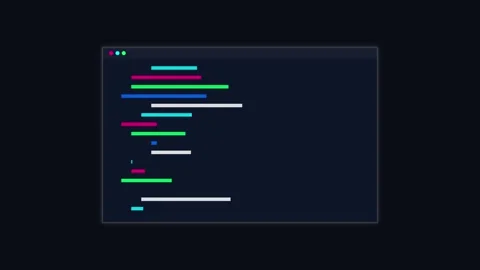 Digital Code Text Processing Tech Screen Layout Stock Footage 341844969