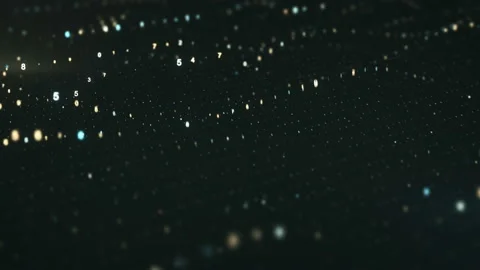 Digital code waves seamless loop 3D render animation 4k UHD 3840x2160 Stock Footage 115763713