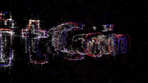Digital Code8 Bitcoin Gradient 04 Stock Footage 87126952
