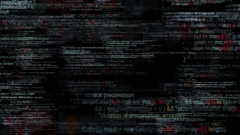 Digital Codes Moving into Camera Stock Footage 197096630