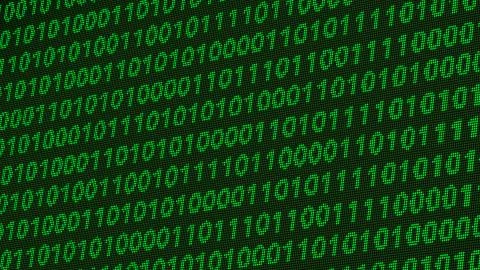 Digital Coding Calculations on a Low Resolution Retro Monochrome VGA Monitor 스톡 일러스트