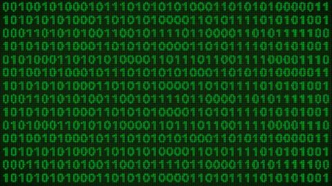 Digital Coding Calculations on a Low Resolution Retro Monochrome VGA Monitor 스톡 일러스트