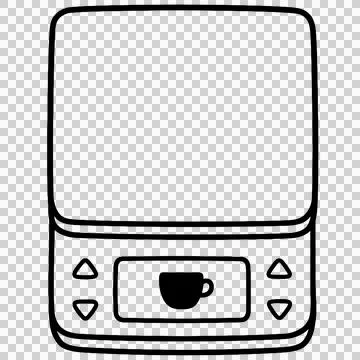 Digital coffee scale icon イラスト素材