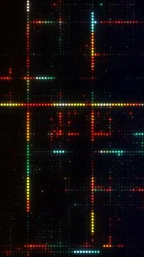 Digital Color Dot Grid Matrix Cyber Abstract Background Stock Illustration