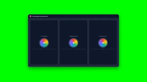 Digital Color Grading Interface with Interactive Controls 库存影片 347626757