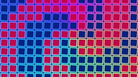 Digital Color Split Transition Grid Stock Footage 341737491