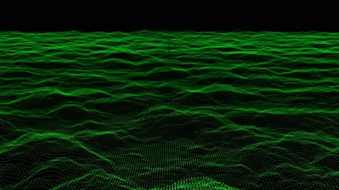 Digital color wave particles background Stock Footage 169546403