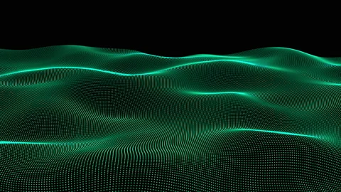 Digital color wave particles background Stock Footage 169546735