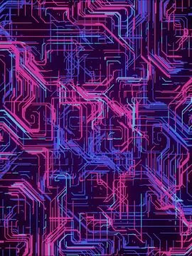 Digital colored lines abstract background. Modern covers design. 3d render Stock Illustration