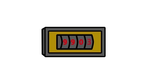 Digital Combination Lock Close Up Security Mechanism Animation animated loc.. Stock Footage 341008277