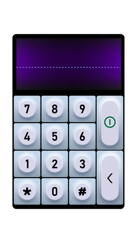 A digital combination lock. Illustration of pressing buttons with a running line Video stock 288297690
