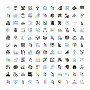 Digital communication and development business and finance icons Stock Illustration