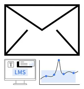 Digital Communication and E-Learning Tools for Enhanced Educational Experienc 스톡 일러스트
