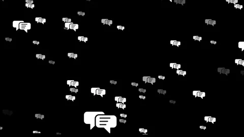 Digital communication chat bubble floating animation Vídeos de archivo 334647497