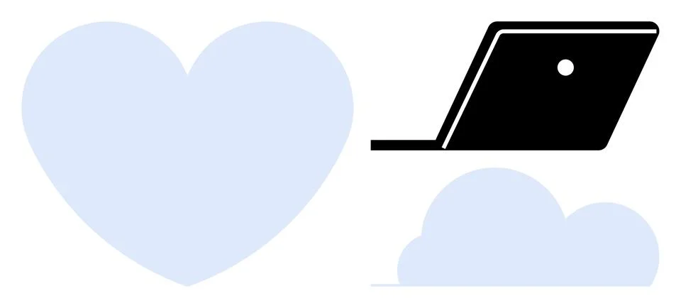 Digital communication, cloud storage, online services, data sharing, modern t イラスト素材