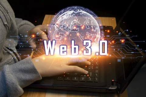 Digital communication concept and virtual screen technology WEB 3.0 and AI .. Stock-Fotos