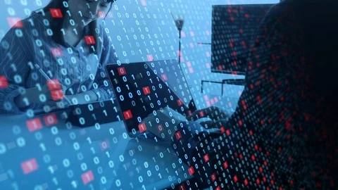 Digital communication concept. Binary code. Stock Footage 107353517