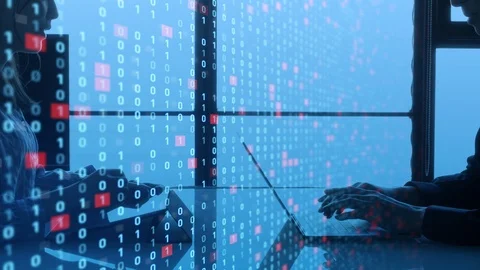 Digital communication concept. Binary code. Stock Footage 107353608