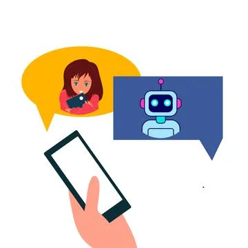 Digital communication concept with people chatting messaging online business  Stock Illustration