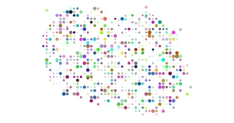 Digital Communication Concept Showing Falling Circles of Cook Islands 스톡 동영상 320776205