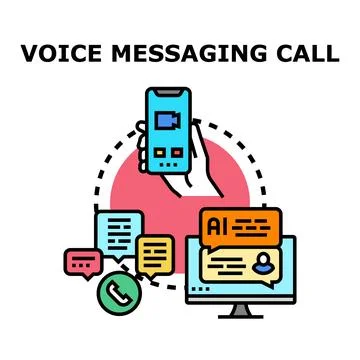 Digital communication connecting people through voice messaging Stock Illustration