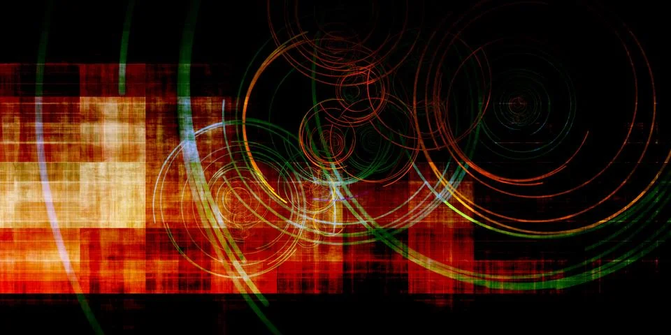 Digital Communication Matrix Background For Information Technology Stock Illustration