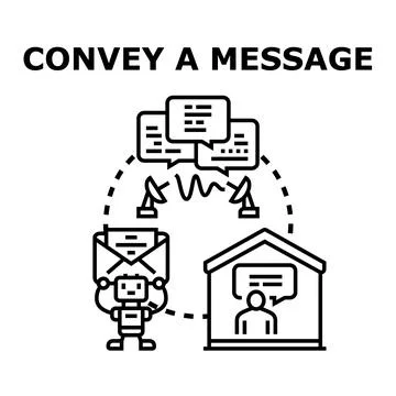 Digital communication message delivery concept service Stock Illustration