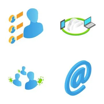 Digital communication network developing cloud computing solutions Stock Illustration
