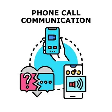 Digital communication problems, misunderstanding during phone call Illustration