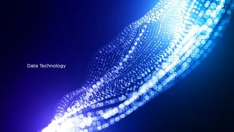 Digital Communication. Science Technology Presentation Vector.  Illustrazione stock