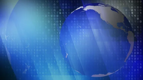 Digital communication understanding significance of binary code in data Video stock 253127632