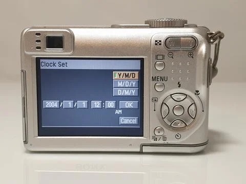 Digital compact camera back Stock Photos