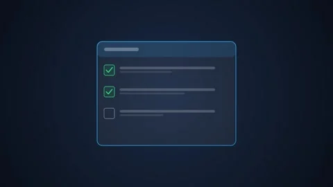 Digital Compliance Audit Checklist with Automatic Verification and Green Ce.. Stock-Footage 346130236