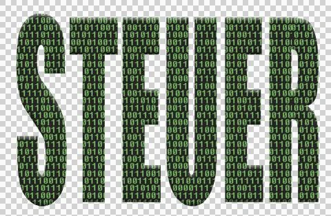 Digital composite. 30th May 2025..The word  STEUER (German for tax) with an o Stock-Illustration