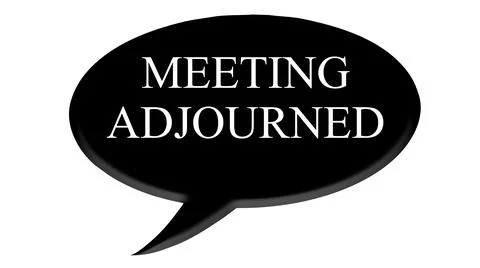 Digital composite. ..Black speech bubble with text commonly used in meetings  Stock Illustration