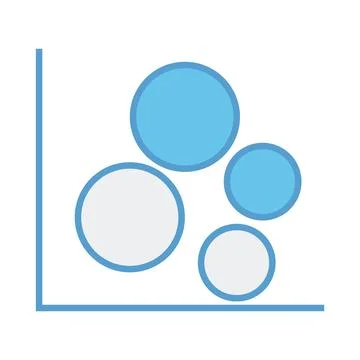 Digital composite of blue graph with circles Stock Photos