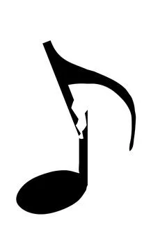 Digital composite. ..Broken notes, Concept dissonance, out of tune,  noise, r イラスト素材