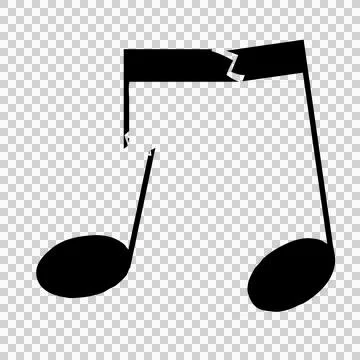 Digital composite. ..Broken notes, Concept dissonance, out of tune,  noise, r イラスト素材