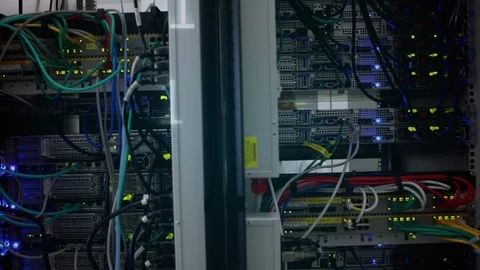 Digital composite of a computer server and the binary system Stock Footage 107402439