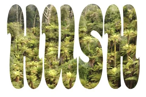 Digital composite. .Concept greenhushing. The word HUSH with an overlay of Ne Stock Illustration