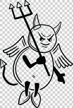 Digital composite of devil holding pitchfork Stock Photos