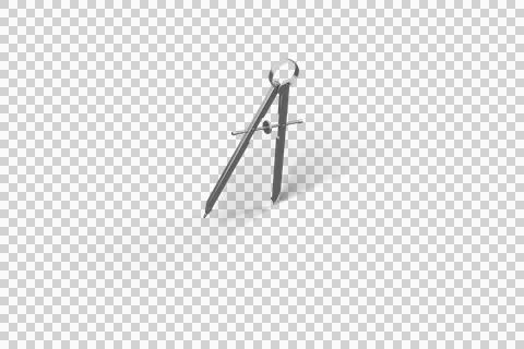 Digital composite of drawing compass Stock Illustration
