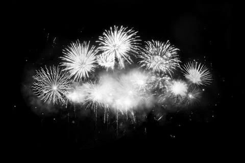 Digital composite of fireworks Stock Illustration