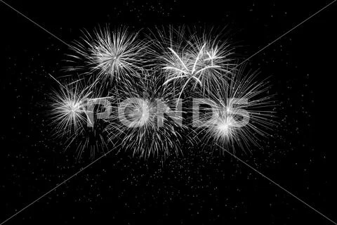 Digital composite of fireworks Stock Illustration