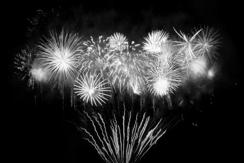 Digital composite of fireworks Stock Illustration