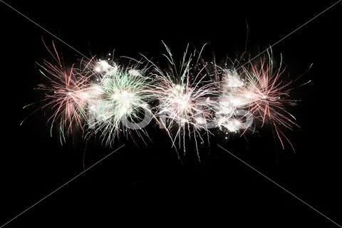Digital composite of fireworks Stock Illustration