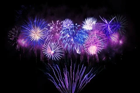 Digital composite of fireworks Stock Illustration