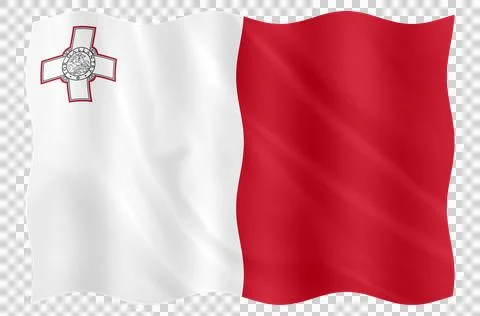 Digital composite. ..Flag of Malta..On September 21st Malta celebrates its In Stock Illustration