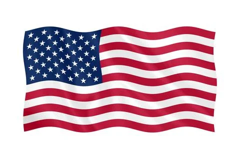 Digital composite. ..Flag of USA waving with a fabric overlay. ..US, United s 스톡 일러스트